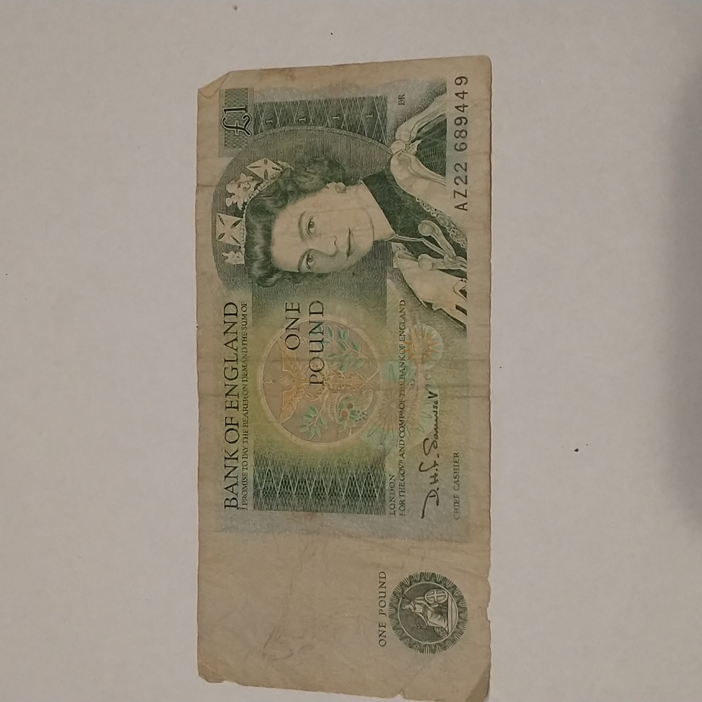British one pound note